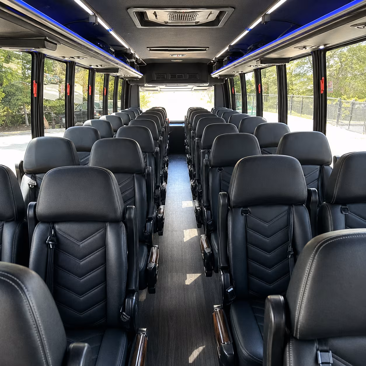 beaumont 28 passenger minibus interior