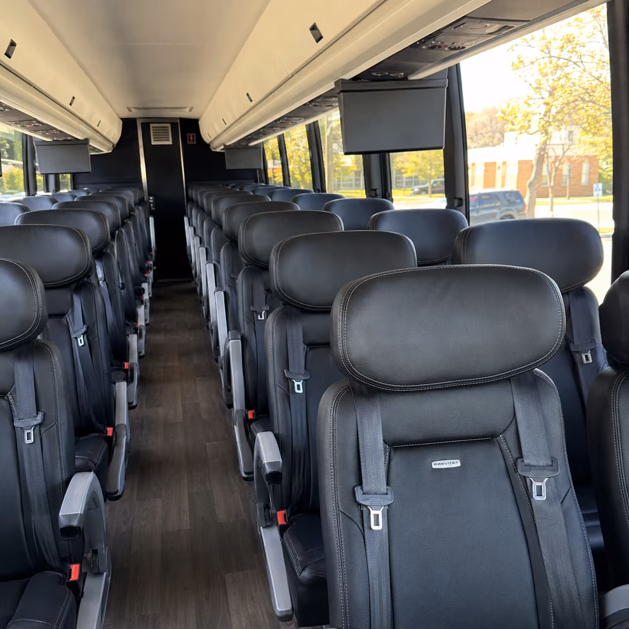 beaumont 45 passenger charter bus inside