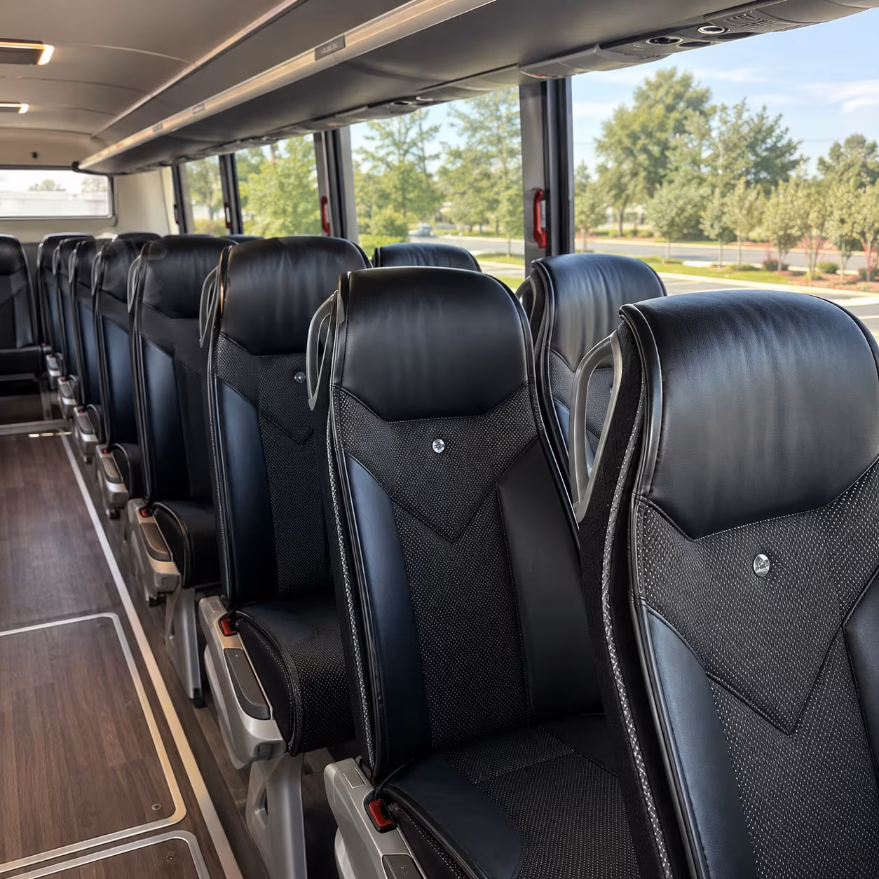 beaumont 45 passenger charter bus interior