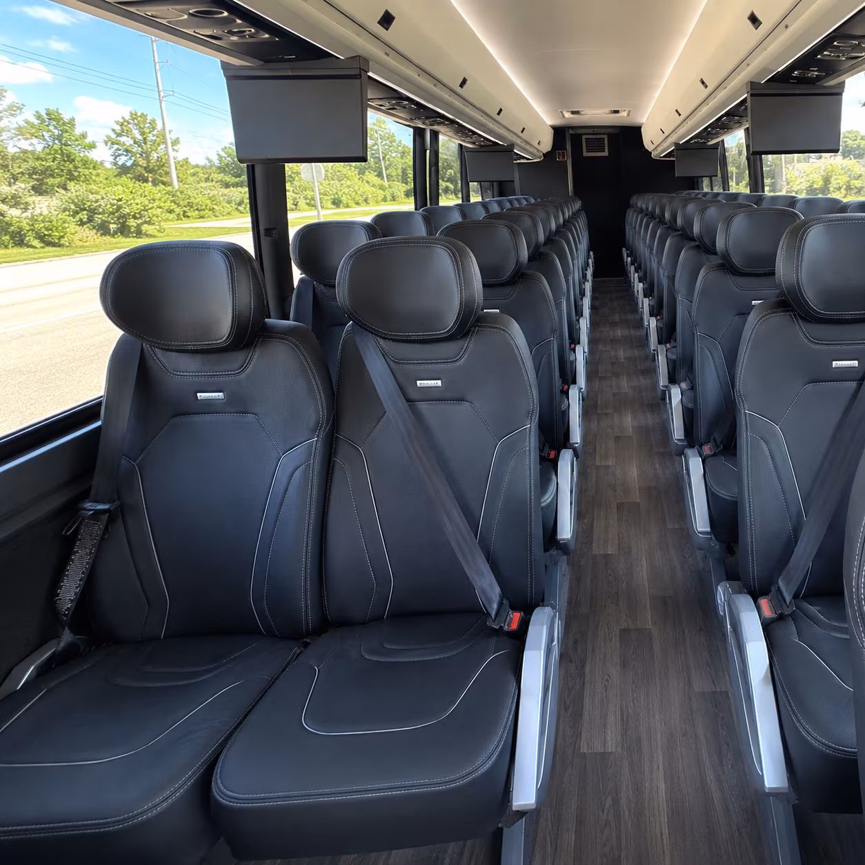 beaumont 47 passenger charter bus inside