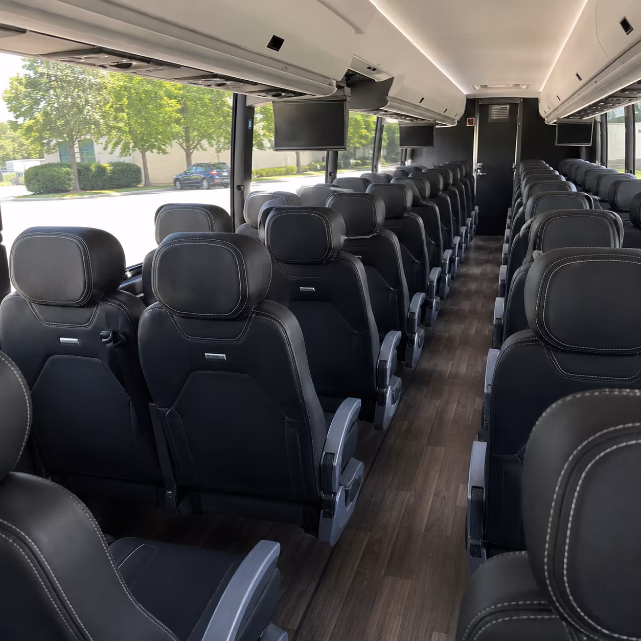 beaumont 56 passenger charter bus interior