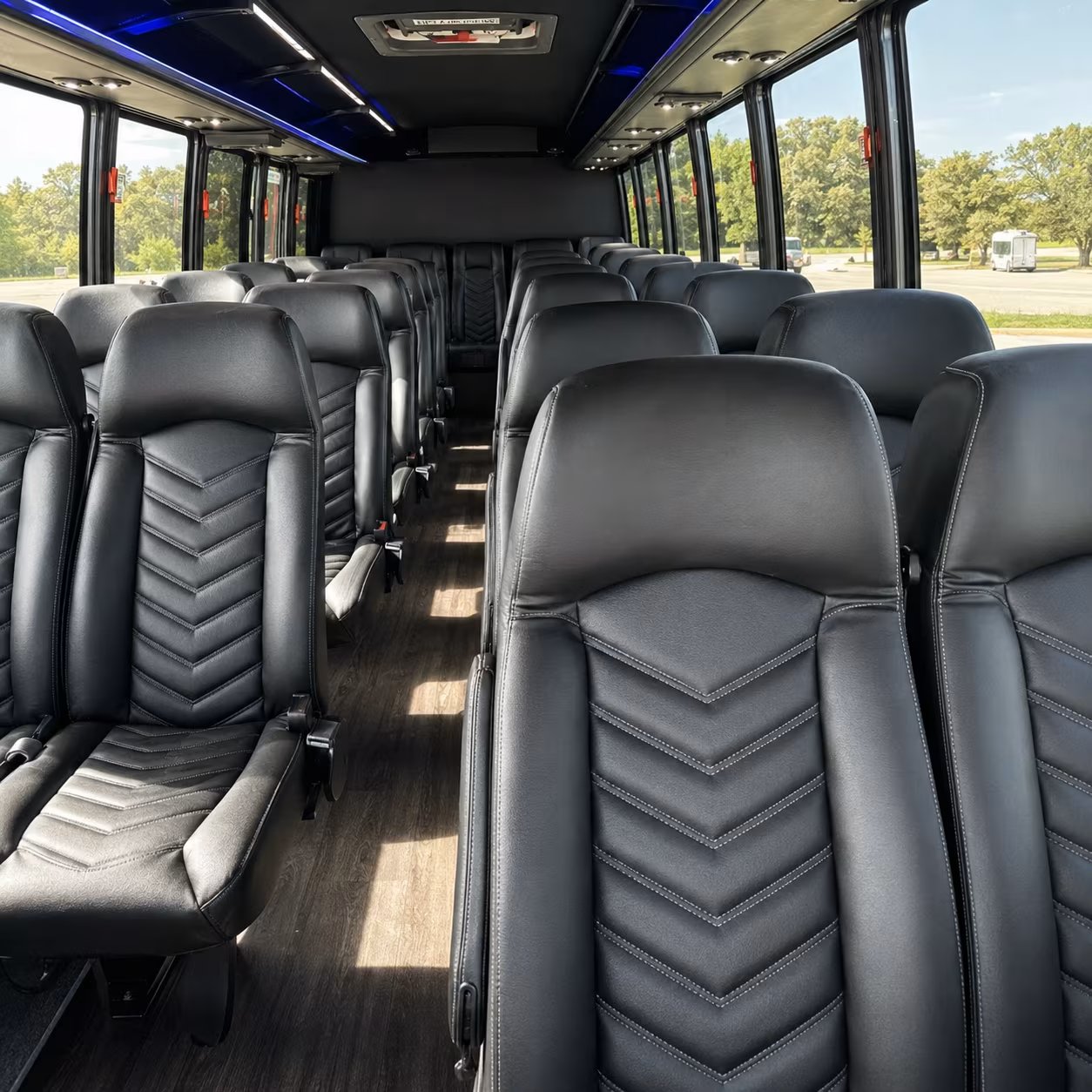 wedding and rehearsal dinner shuttle buses in beaumont